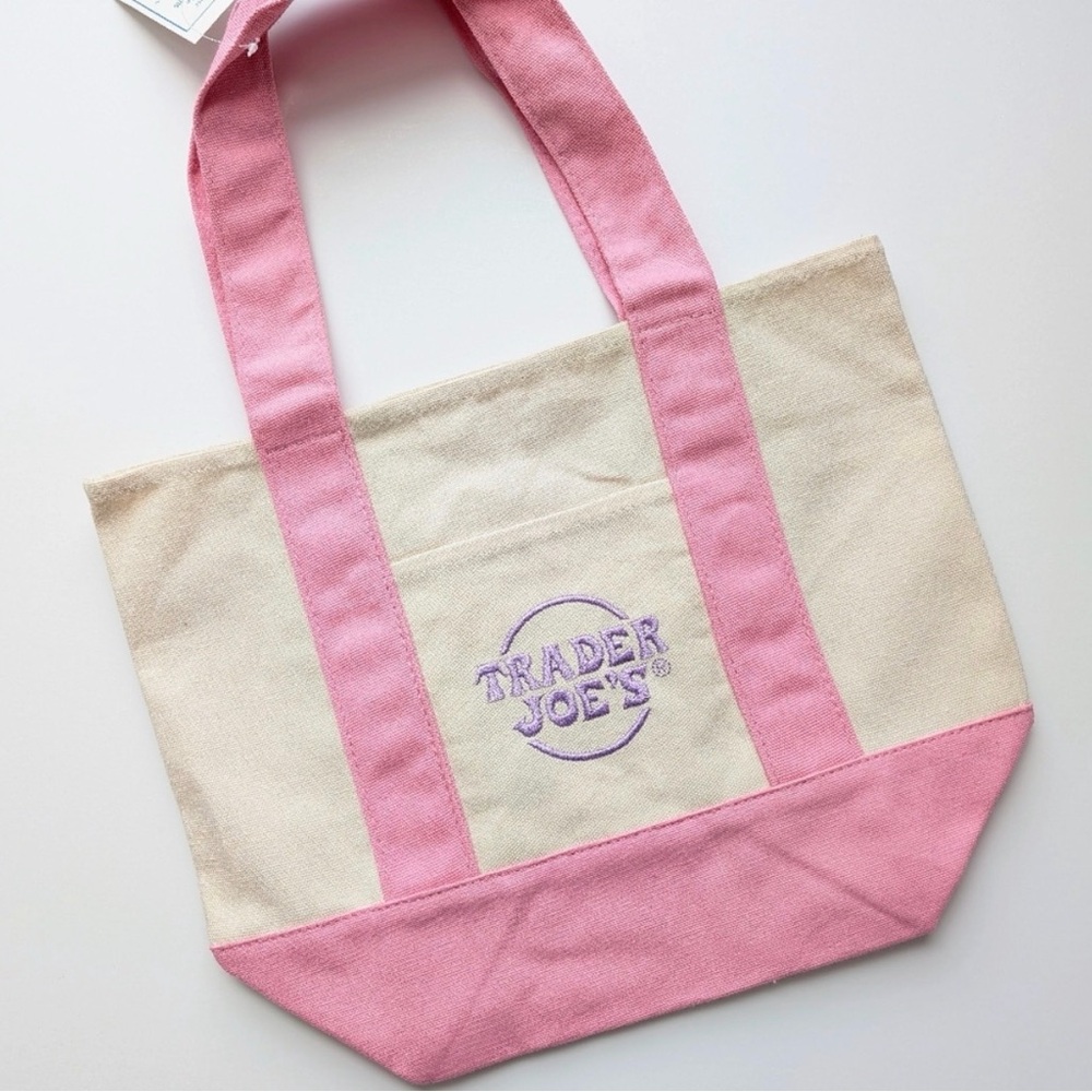 Trader Joe’s Mini Pink Tote Bag 🌸 | Reusable Canvas | NWT